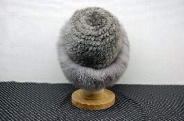 ミンク　ヤーンハット　Foxトリムの画像