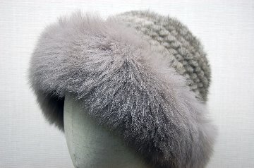 ミンク　ヤーンハット　Foxトリムの画像
