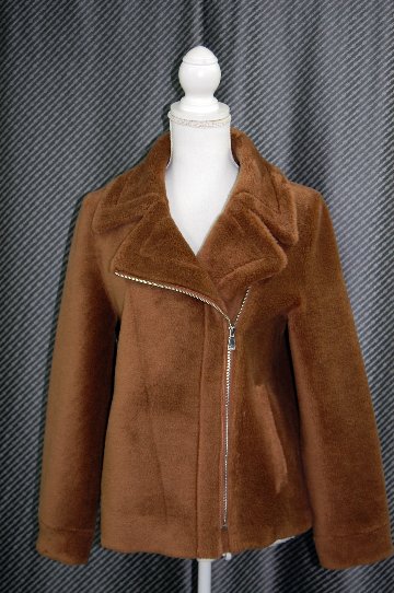 ラムウール　ライダースジャケットの画像