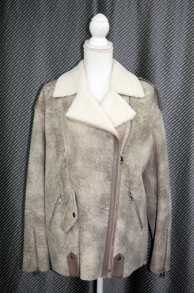 ムートン　ダブルフェイスライダースジャケットの画像