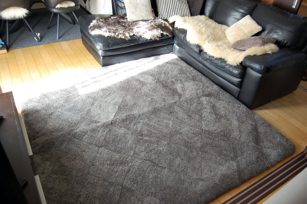 ムートン　ラグ（200×200cm）の画像