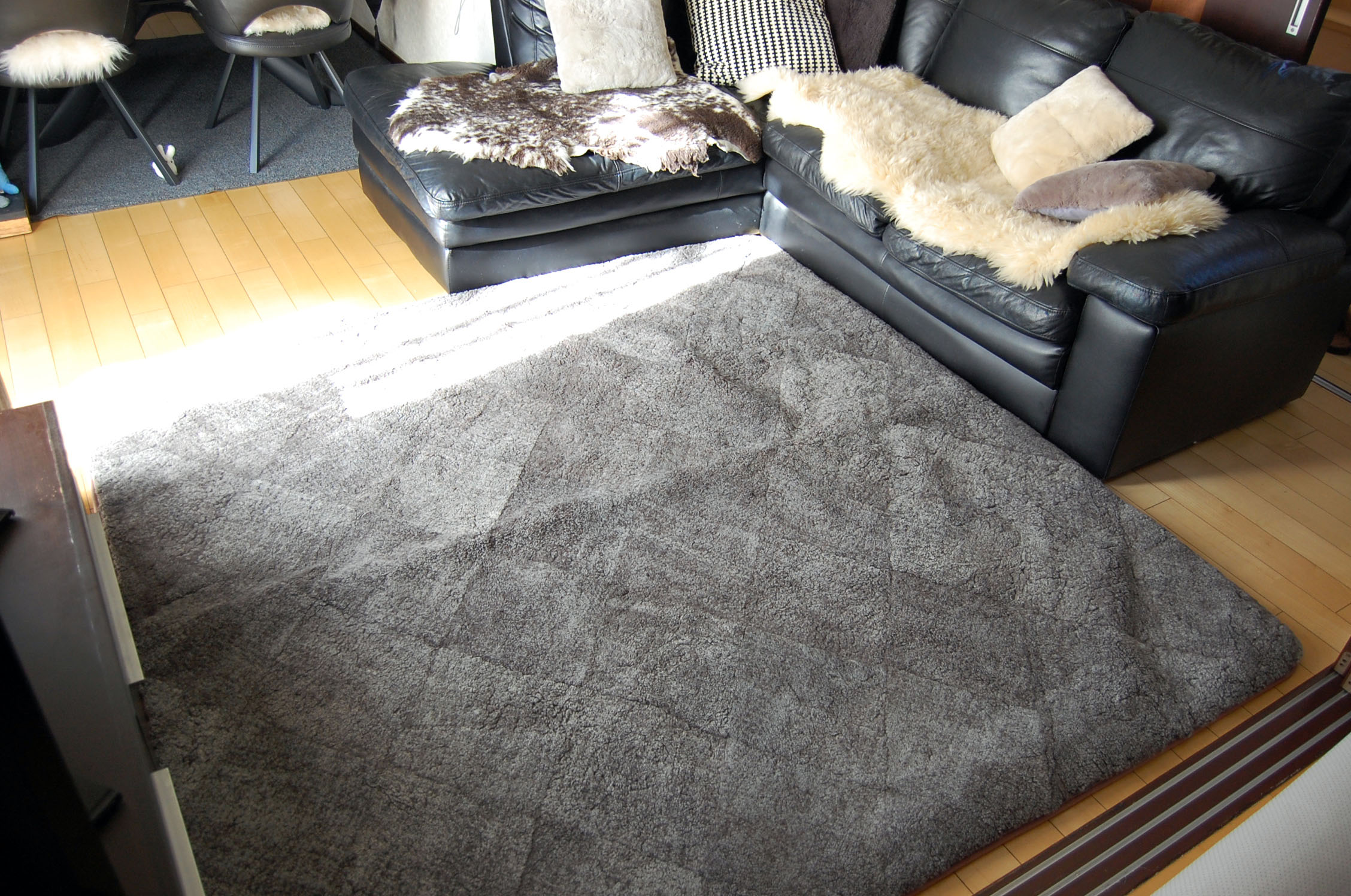 ムートン　ラグ（200×200cm）の画像