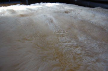 長毛ムートン　6枚物ラグ（140×170cm）の画像