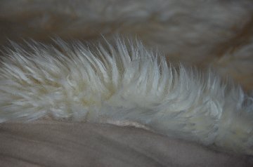 長毛ムートン　6枚物ラグ（140×170cm）の画像