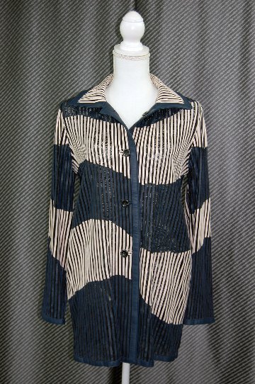 ラムレザー＆レース　リバーシブルジャケットの画像