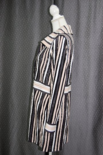ラムレザー＆レース　リバーシブルロングジャケットの画像