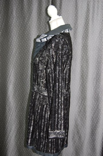 ラムレザー＆レース　リバーシブルロングジャケットの画像