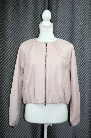 ラムレザー　ワイドスリーブジャケットの画像