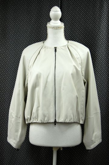 ラムレザー　ワイドスリーブジャケットの画像