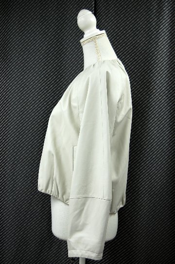 ラムレザー　ワイドスリーブジャケットの画像