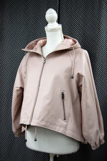 ラムレザー　ハイローヘムフーディージャケットの画像