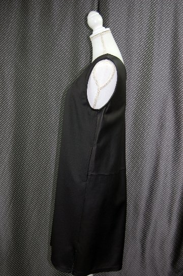 ラムレザー＆ストレッチジャージー　2wayジャンパードレスの画像