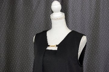 ラムレザー＆ストレッチジャージー　2wayジャンパードレスの画像