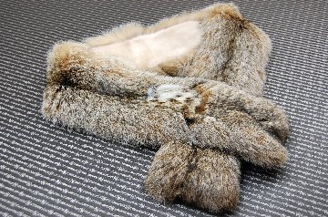 リンクス＆ミンク　ダブルフェイスクロスマフラーの画像