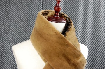 プラックトミンク＆カラクールラム　ダブルフェイスロングマフラーの画像