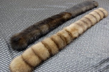 ロシアンセーブル　ダブルフェイスロングマフラーの画像