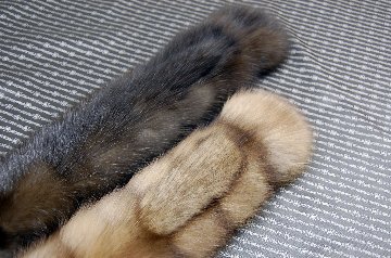 ロシアンセーブル　ダブルフェイスロングマフラーの画像