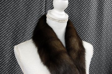 ロシアンセーブル　ダブルフェイスロングマフラーの画像