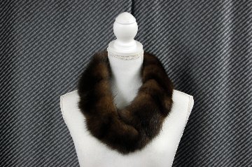 ロシアンセーブル　ホリゾンタルマフラーの画像