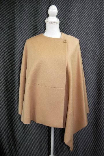 ウールカシミヤ　アシンメトリーラップショールケープの画像