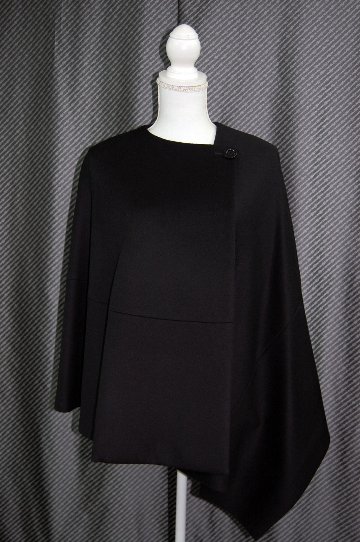 ウールカシミヤ　アシンメトリーラップショールケープの画像