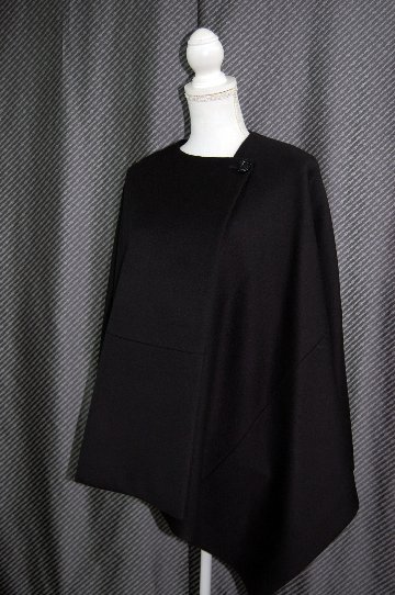 ウールカシミヤ　アシンメトリーラップショールケープの画像