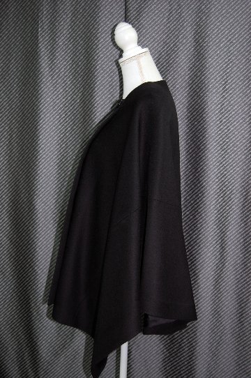 ウールカシミヤ　アシンメトリーラップショールケープの画像