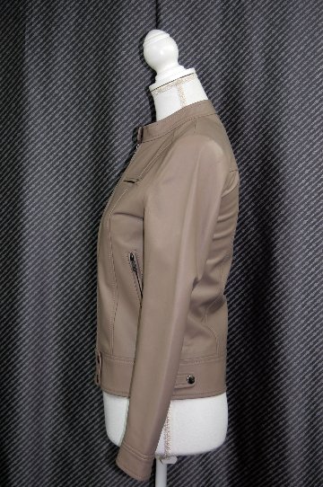 ラムレザー　スタンドカラージャケットの画像