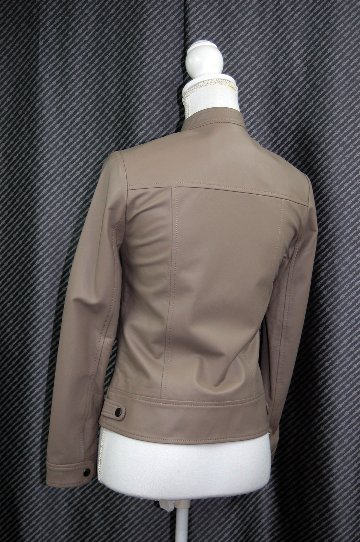 ラムレザー　スタンドカラージャケットの画像