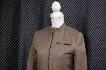 ラムレザー　スタンドカラージャケットの画像