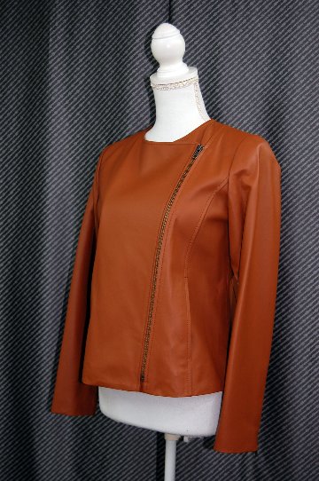 ラムレザー　ダブルフロントジャケットの画像