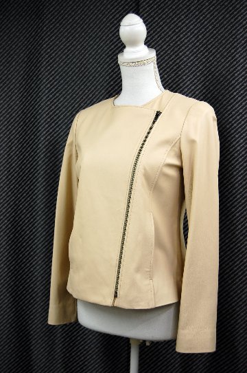 ラムレザー　ダブルフロントジャケットの画像