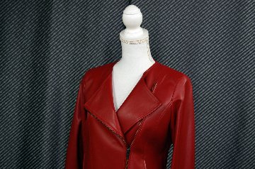 ラムレザー　ダブルフロントジャケットの画像