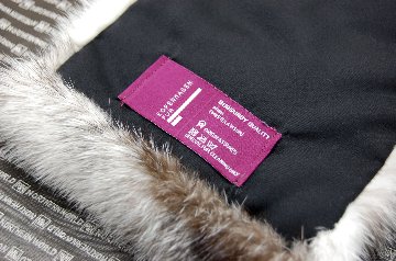 ブラッククロスミンク　ロングマフラーの画像