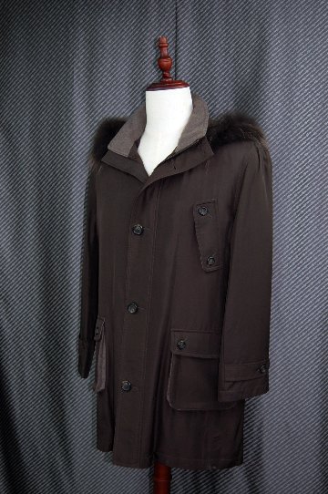 Men'sシェアードラビットライナー付き　シルクコートラクーントリムの画像