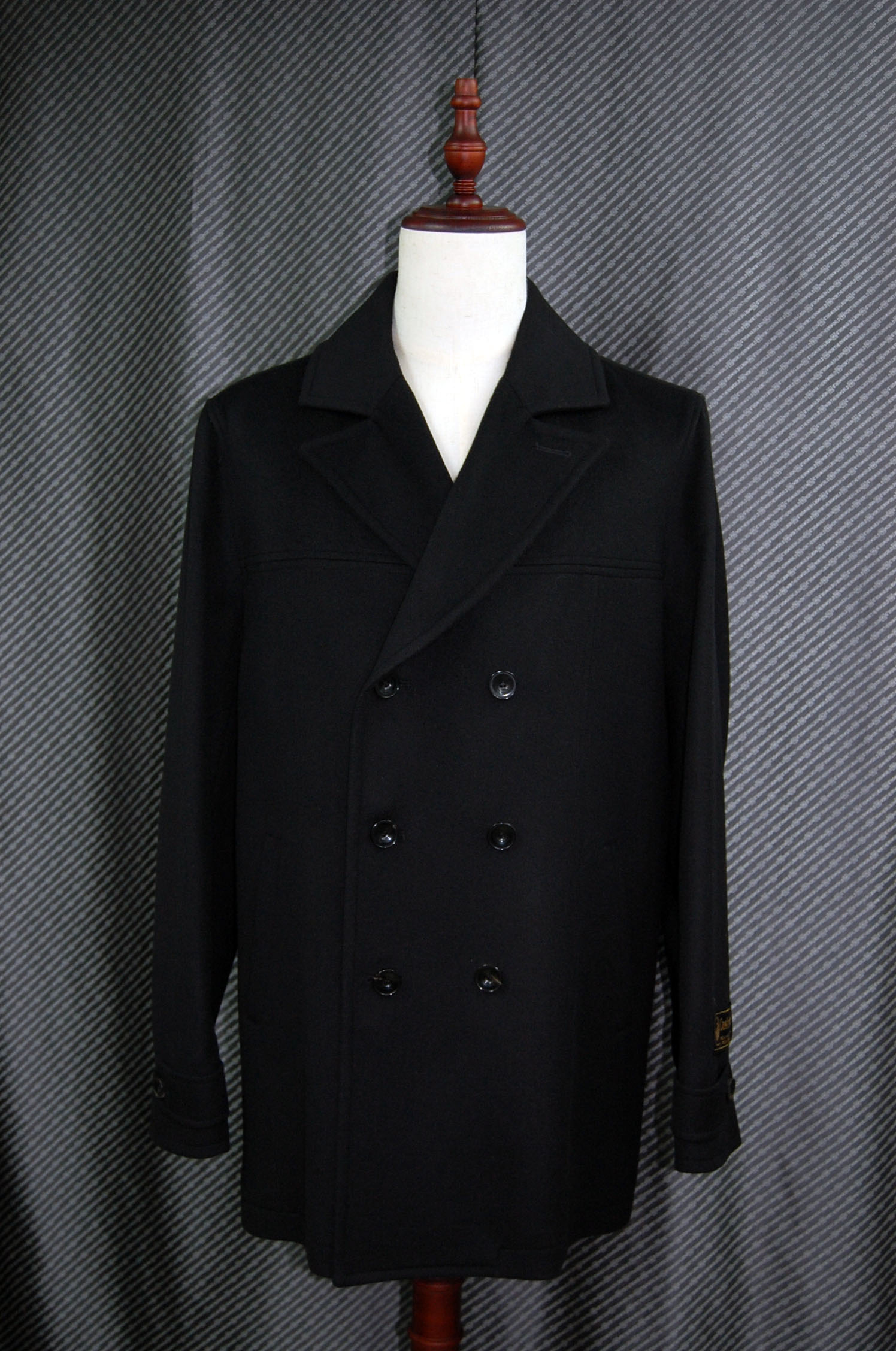 Men'sカシミヤ100％　ダブルブレストハーフコートの画像