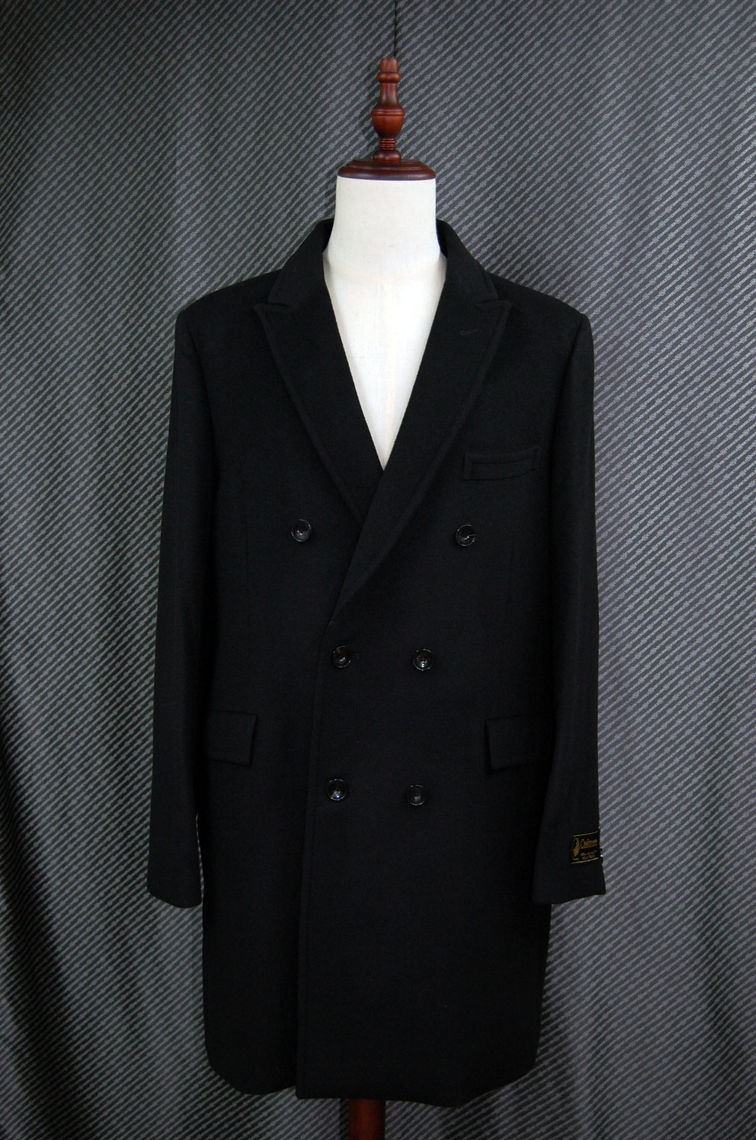 Men'sカシミヤ100％　ダブルブレストコートの画像