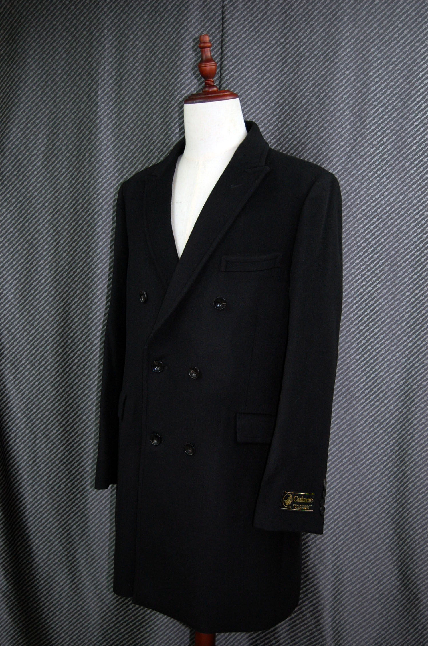 Men'sカシミヤ100％　ダブルブレストコートの画像
