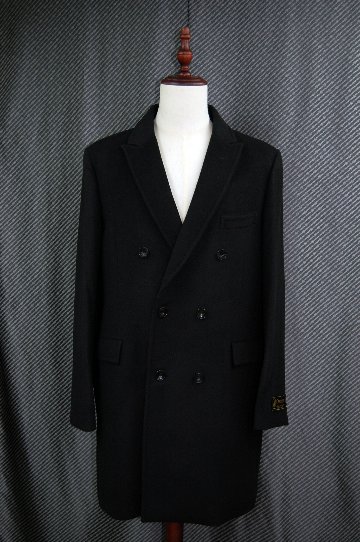 Men'sカシミヤ100％　ダブルブレストコートの画像