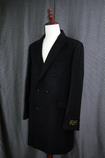 Men'sカシミヤ100％　ダブルブレストコートの画像