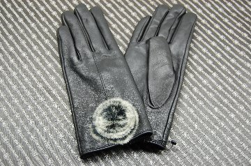 本革ラムレザー手袋（Rexコサージュ）の画像