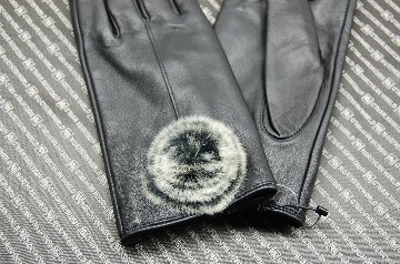 本革ラムレザー手袋（Rexコサージュ）の画像