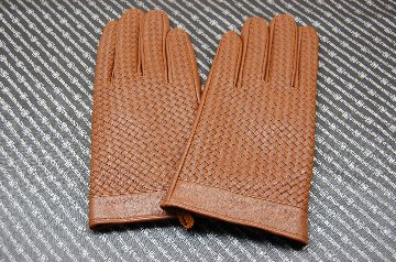 Men'sラムレザー　イントレチャートグローブの画像