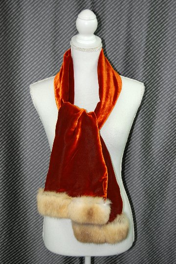 ITALY製ベルベットストール　ロシアンセーブルトリムの画像