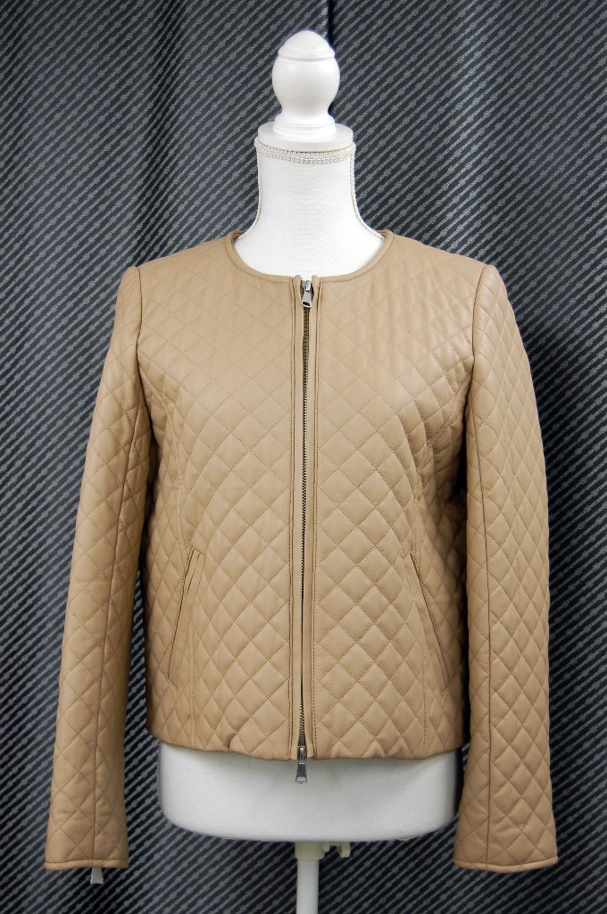 ラムレザー　キルティングジャケットの画像