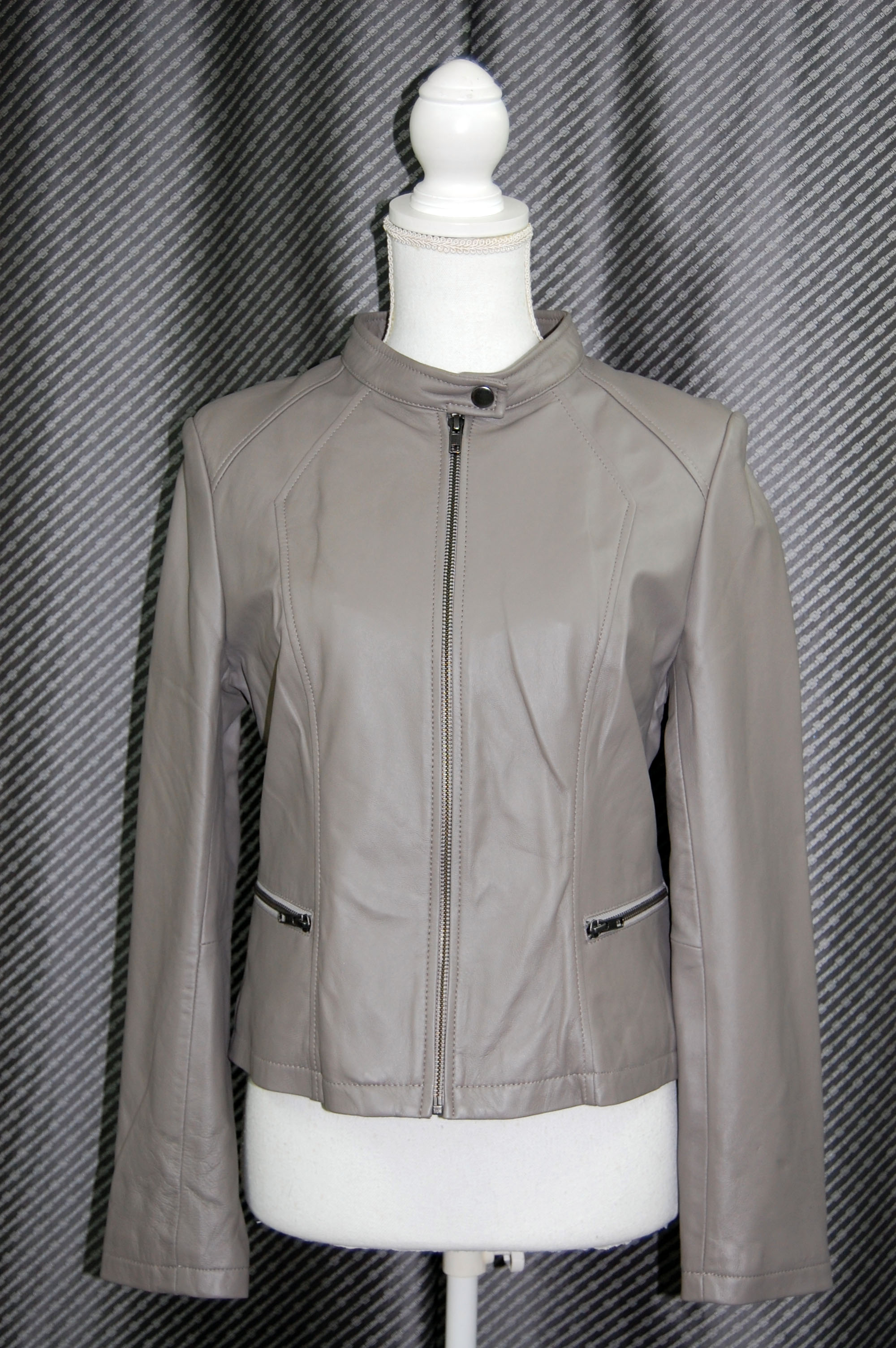 ラムレザー　シングルライダースジャケットの画像