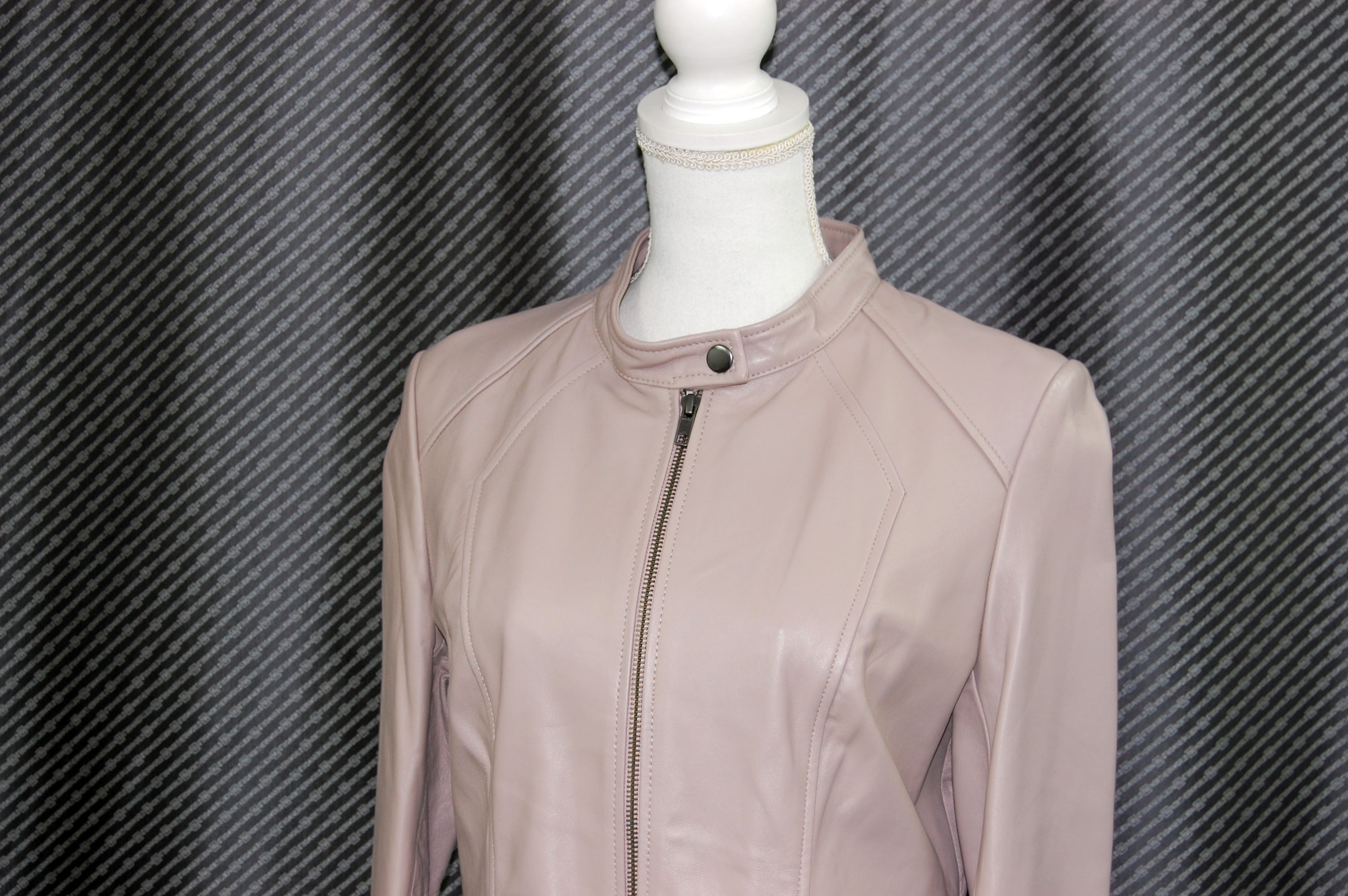 ラムレザー　シングルライダースジャケットの画像