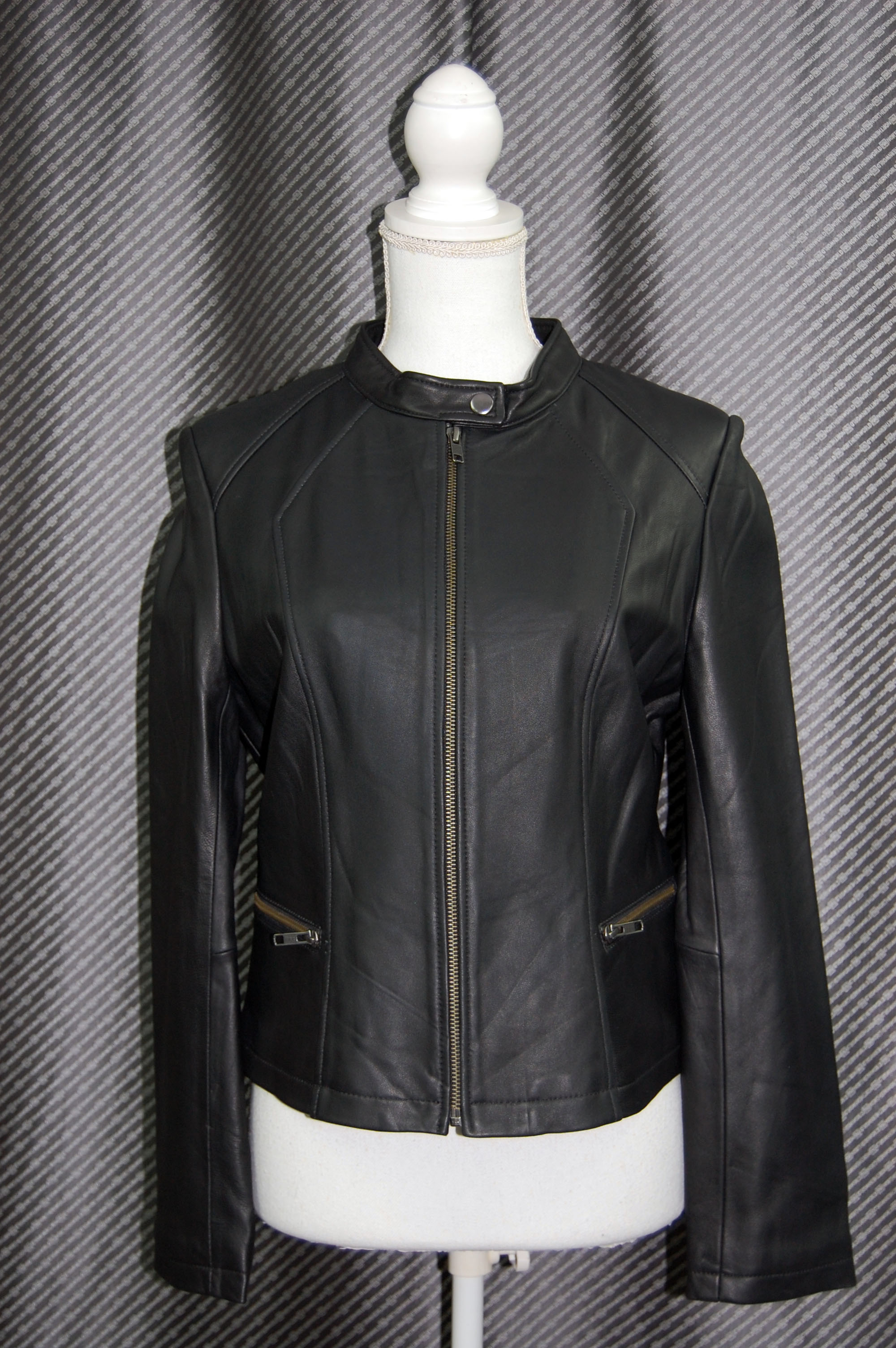 ラムレザー　シングルライダースジャケットの画像