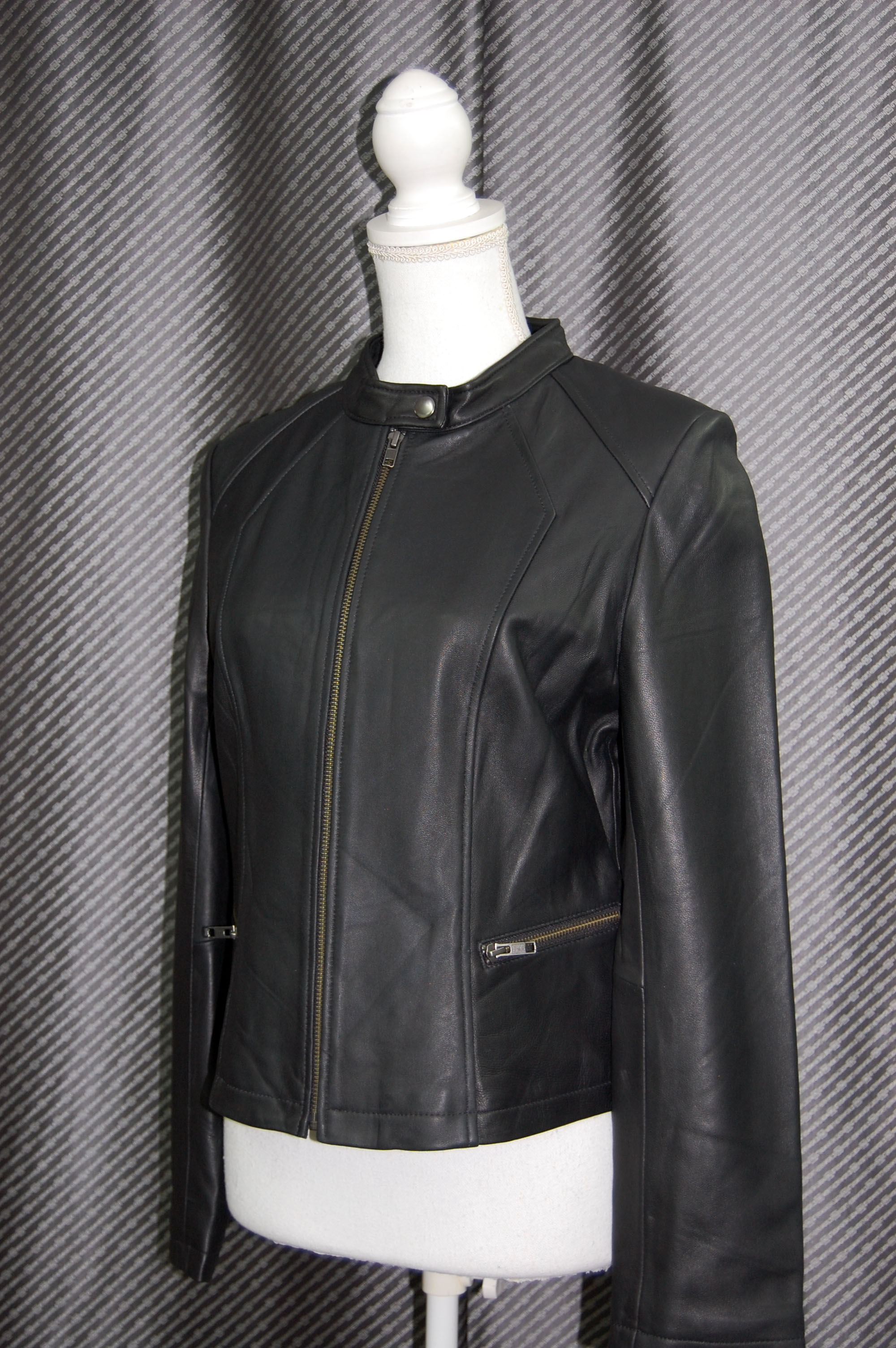 ラムレザー　シングルライダースジャケットの画像