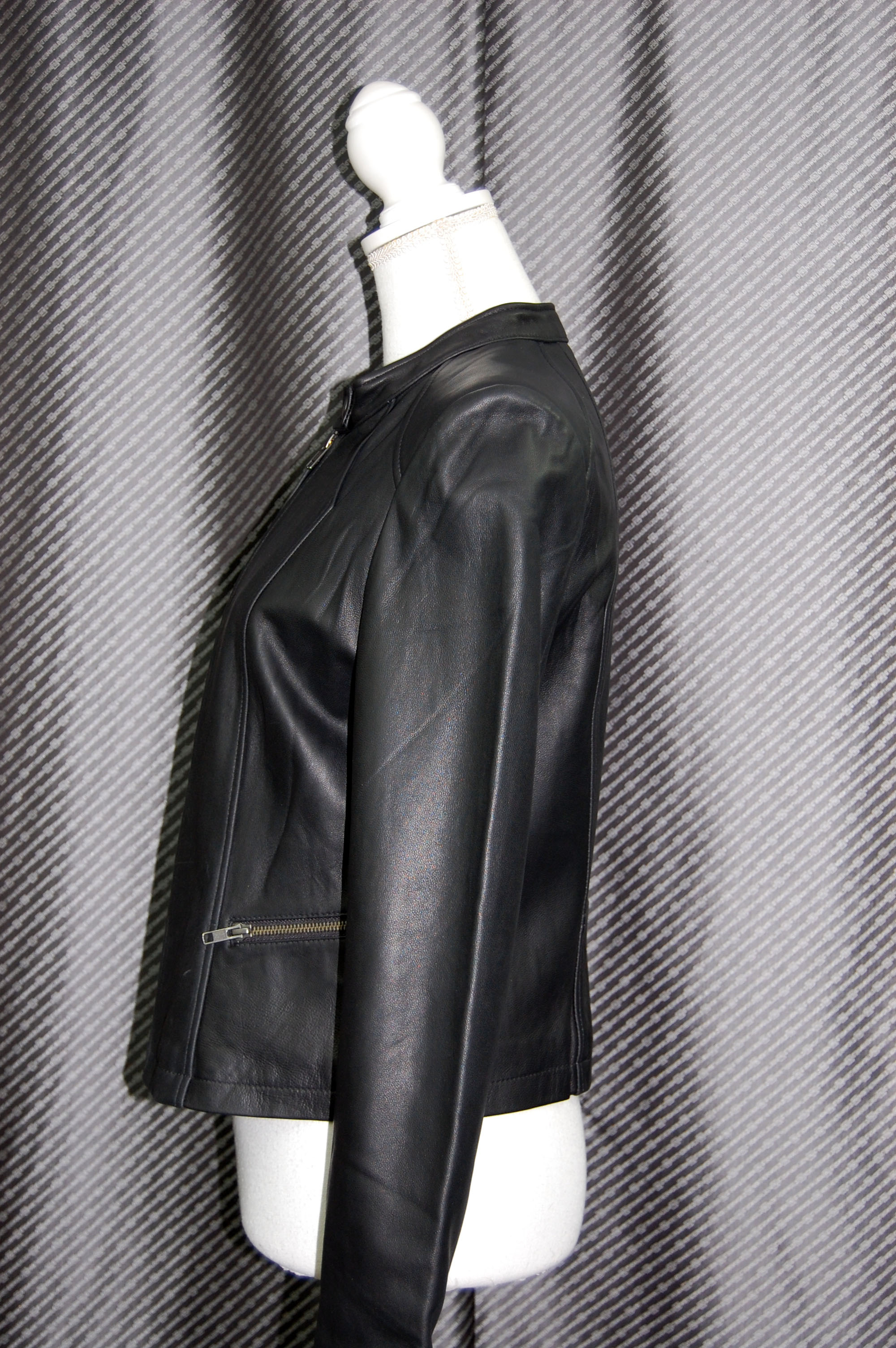 ラムレザー　シングルライダースジャケットの画像